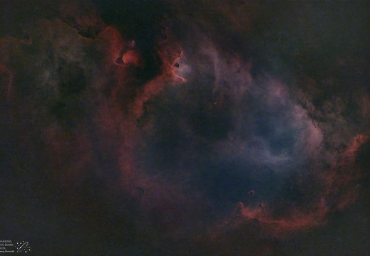 IC1848 Soul Nebula HO starless