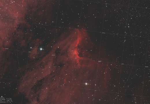 IC 5070 Pelican Nebula annotated