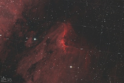 IC 5070 Pelican Nebula annotated