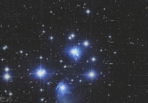 M45 Pleiades annotated
