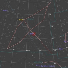 NGC 6888 widok gwiazdozbioru