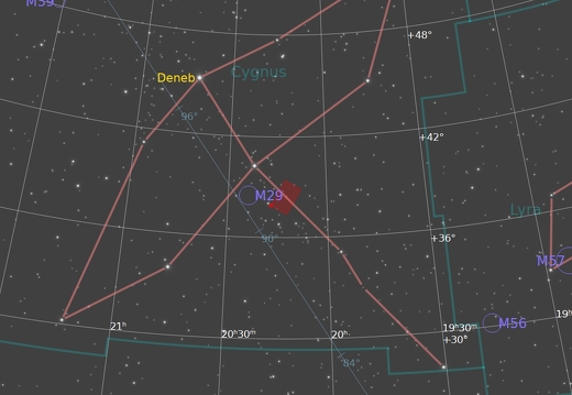 NGC 6888 widok gwiazdozbioru