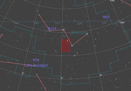 NGC 281 Pacman finding chart